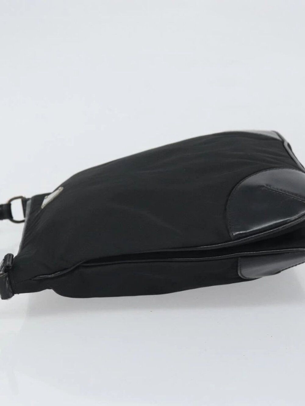 PRADA Shoulder Bag Nylon Leather Black Silver Auth 169453 - Picture 6 of 16